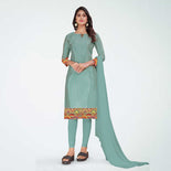 Taupe and Multi Color Women's Premium Silk Chiffon Eyecatchers School Teacher Uniform Salwar Kameez Taupe and Multi Color Women's Premium Silk Chiffon Eyecatchers School Teacher Uniform Salwar Kameez