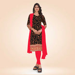 Brown and Orange Women's Premium Italian Silk Floral Print Institution Uniform Salwar Kameez Brown and Orange Women's Premium Italian Silk Floral Print Institution Uniform Salwar Kameez