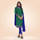Bottle Green and Navy Blue Women's Premium Italian Silk Discipline Day Teachers Uniform Salwar Kameez Bottle Green and Navy Blue Women's Premium Italian Silk Discipline Day Teachers Uniform Salwar Kameez