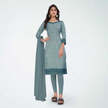 Royal Blue Women's Premium Italian Silk Small Butty Housekeeping Uniform Salwar Kameez Royal Blue Women's Premium Italian Silk Small Butty Housekeeping Uniform Salwar Kameez