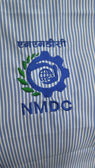 Blue Stripes Coporate Uniforms Shirt And Navy Blue Trousers Unstitched Fabrics Set NMDC Logo Blue Stripes Coporate Uniforms Shirt And Navy Blue Trousers Unstitched Fabrics Set NMDC Logo