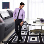 Lavender Plain Corporate Uniforms Shirt And Black Trousers Unstitched Fabrics Set  Lavender Plain Corporate Uniforms Shirt And Black Trousers Unstitched Fabrics Set