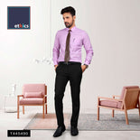 Purple Solid Corporate Office Shirt And Black Trousers Unstitched Fabrics Set  Purple Solid Corporate Office Shirt And Black Trousers Unstitched Fabrics Set