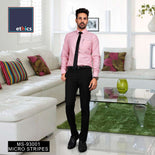 Pink Micro Stripes Corporate Uniform Shirt And Black Trousers Unstitched Fabrics Set  Pink Micro Stripes Corporate Uniform Shirt And Black Trousers Unstitched Fabrics Set