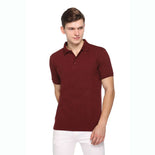 Men's Solid Cotton Blend Regular Fit Polo Neck Half Sleeve Fasteest-Shirt Men's Solid Cotton Blend Regular Fit Polo Neck Half Sleeve Fasteest-Shirt