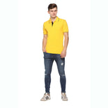 Men's Solid Cotton Blend Regular Fit Polo Neck Half Sleeve Highline T-Shirt (Green) Men's Solid Cotton Blend Regular Fit Polo Neck Half Sleeve Highline T-Shirt (Green)