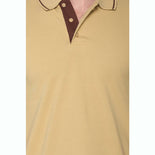 Men's Solid Cotton Blend Regular Fit Polo Neck Half Sleeve Highline T-Shirt (Green) Men's Solid Cotton Blend Regular Fit Polo Neck Half Sleeve Highline T-Shirt (Green)