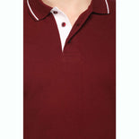 Men's Solid Cotton Blend Regular Fit Polo Neck Half Sleeve Highline T-Shirt Men's Solid Cotton Blend Regular Fit Polo Neck Half Sleeve Highline T-Shirt