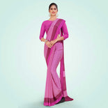 Turquoise Women's Premium Italian Silk Small Butty Nurse Uniform Saree  Turquoise Women's Premium Italian Silk Small Butty Nurse Uniform Saree