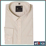 Beige Micro Chex Men's Corporate Uniform Shirts For Office Staff  Beige Micro Chex Men's Corporate Uniform Shirts For Office Staff