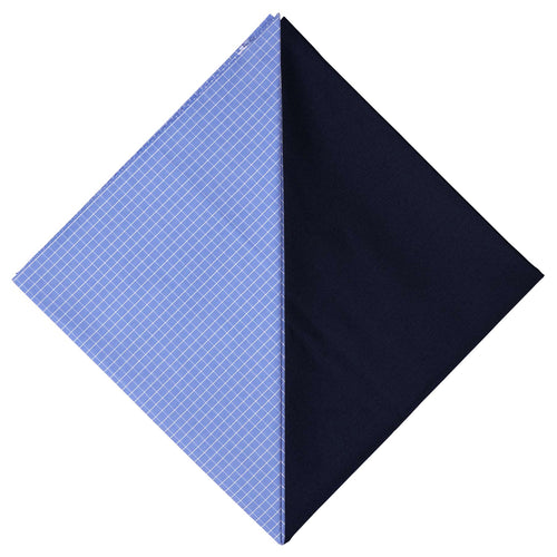 Blue Chex Corporate Uniform Shirt And Frosted Navy Blue Trousers Unstitched Fabrics Set  Blue Chex Corporate Uniform Shirt And Frosted Navy Blue Trousers Unstitched Fabrics Set