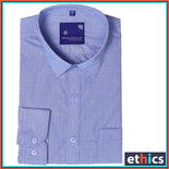 Dotted Blue Men's Corporate Uniform Shirts For Industrial Workforce