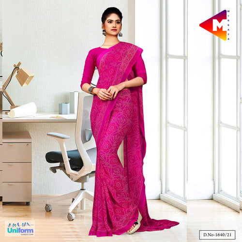 Dark Pink Rani Premium Georgette Bandhej Print Religious Ocassions Sarees For Rajasthani Bandhani  Dark Pink Rani Premium Georgette Bandhej Print Religious Ocassions Sarees For Rajasthani Bandhani