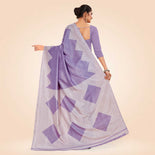 Turquoise Women's Premium Mulberry Silk Plain Gaala Border College Uniform Saree Turquoise Women's Premium Mulberry Silk Plain Gaala Border College Uniform Saree