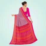 Maroon Women's Premium Italian Silk Small Butty Airline Uniform Saree Maroon Women's Premium Italian Silk Small Butty Airline Uniform Saree