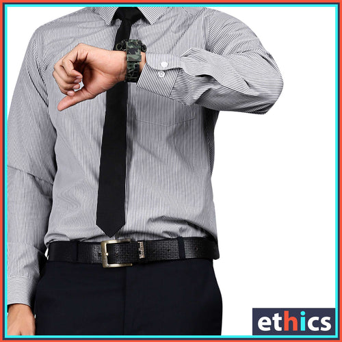 Gray Stripes Mens Formal Work Wear Uniform Shirts For Corporate Office  Gray Stripes Mens Formal Work Wear Uniform Shirts For Corporate Office