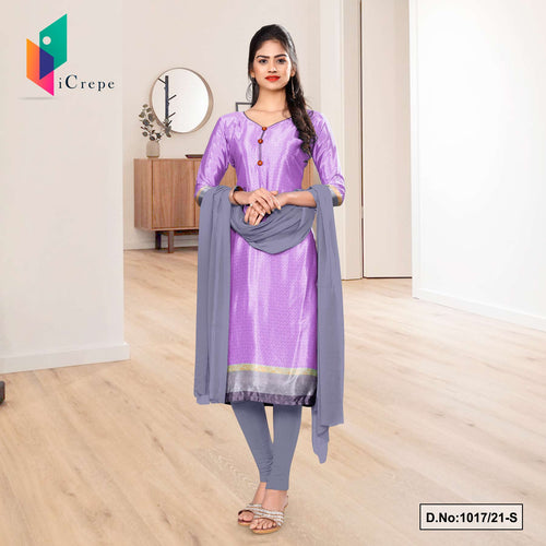 Lavender Gray Women's Premium Italian Silk Crepe Factory Uniform Salwar Kameez  Lavender Gray Women's Premium Italian Silk Crepe Factory Uniform Salwar Kameez
