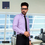 Lavender Micro Stripes Mens Formal Uniform Shirt For Corporate Office  Lavender Micro Stripes Mens Formal Uniform Shirt For Corporate Office