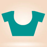 Turquoise Women's Premium Mulberry Silk Plain Gaala Border College Uniform Saree Turquoise Women's Premium Mulberry Silk Plain Gaala Border College Uniform Saree