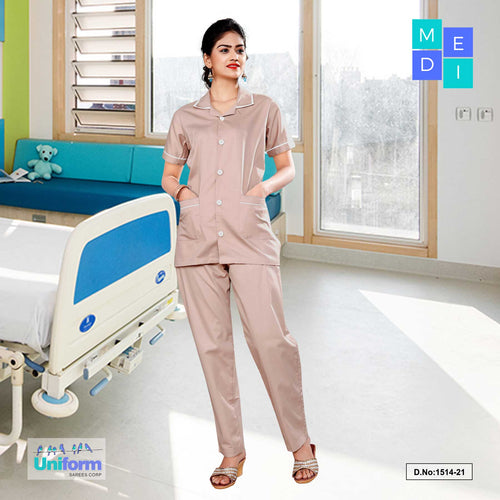 Women’s Hospital Uniform | Clinic Uniforms | Hospital Uniform, 1516 Brown And White  Women’s Hospital Uniform | Clinic Uniforms | Hospital Uniform, 1516 Brown And White