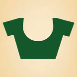 Pistachio and Peacock Blue Women's Premium Silk Chiffon Plain Gaala Border Receptionist Uniform Saree Pistachio and Peacock Blue Women's Premium Silk Chiffon Plain Gaala Border Receptionist Uniform Saree