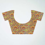 Taupe and Multi Color Women's Premium Silk Chiffon Eyecatchers School Teacher Uniform Saree Taupe and Multi Color Women's Premium Silk Chiffon Eyecatchers School Teacher Uniform Saree