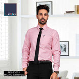 Pink Micro Stripes Mens Uniform Shirts For Corporate Office  Pink Micro Stripes Mens Uniform Shirts For Corporate Office