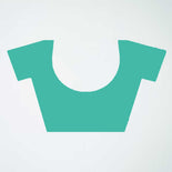 Sea Green Women's Premium Silk Chiffon Ikat Print Resort Uniform Saree Sea Green Women's Premium Silk Chiffon Ikat Print Resort Uniform Saree