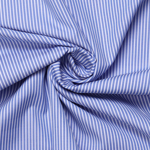 Blue Stripes Men's Cotton Unstitched Coporate Uniform Shirt Fabrics  Blue Stripes Men's Cotton Unstitched Coporate Uniform Shirt Fabrics