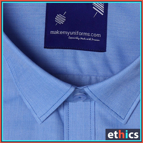 Solid Blue Mens Corporate Uniform Shirts For Industrial Workforce  Solid Blue Mens Corporate Uniform Shirts For Industrial Workforce
