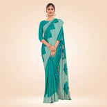Sky Blue Women's Premium Mulberry Silk Plain Gaala Border SchoolUniform Saree Sky Blue Women's Premium Mulberry Silk Plain Gaala Border SchoolUniform Saree