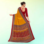 Pistachio and Turquoise Women's Premium Italian Silk Plain Gaala Border Resort Uniform Saree Pistachio and Turquoise Women's Premium Italian Silk Plain Gaala Border Resort Uniform Saree