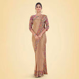 Cardemon and Multi Color Women's Premium Silk Chiffon Eyecatchers Nurses Uniform Saree Cardemon and Multi Color Women's Premium Silk Chiffon Eyecatchers Nurses Uniform Saree