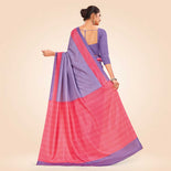 Orange and Pink Women's Premium Mulberry Silk Small Butty Hospital Uniform Saree Orange and Pink Women's Premium Mulberry Silk Small Butty Hospital Uniform Saree