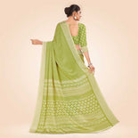 Onion Pink Women's Premium Silk Chiffon Small Butty Office Uniform Saree Onion Pink Women's Premium Silk Chiffon Small Butty Office Uniform Saree