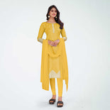 Turquoise Women's Premium Mulberry Silk Plain Gaala Border College Uniform Salwar Kameez