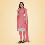 Yellow Women's Premium Mulberry Silk Plain Gaala Border Hospital Uniform Salwar Kameez