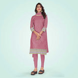 Yellow Women's Premium Mulberry Silk Plain Gaala Border Hospital Uniform Salwar Kameez