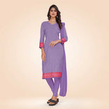 Pink and Grey Women's Premium Mulberry Silk Small Butty Showroom Staff Uniform Salwar Kameez