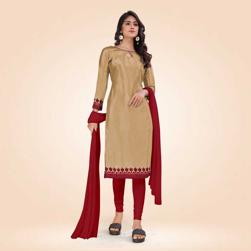 Grey and Navy Blue Women's Premium Silk Chiffon Plain Gaala Border Jewellery Showroom Uniform Salwar Kameez