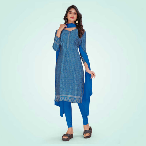 Maroon Women's Premium Silk Chiffon Ikat Print Security Uniform Salwar Kameez