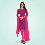 Brown and Orange Women's Premium Italian Silk Small Butty Security Uniform Salwar Kameez