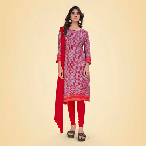 Turquoise and Green Women's Premium Italian Silk Small Butty PTM Uniform Salwar Kameez