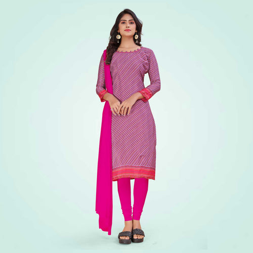 Maroon Women's Premium Italian Silk Small Butty Airline Uniform Salwar Kameez