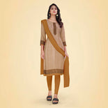 Royal Blue Women's Premium Italian Silk Small Butty Housekeeping Uniform Salwar Kameez