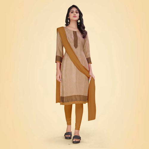 Royal Blue Women's Premium Italian Silk Small Butty Housekeeping Uniform Salwar Kameez