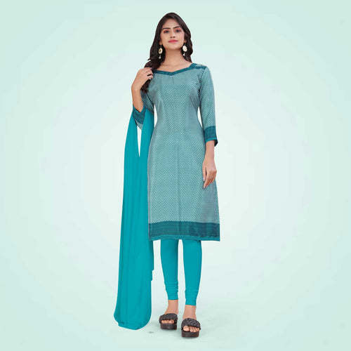 Brown Women's Premium Italian Silk Small Butty College Uniform Salwar Kameez