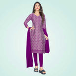 Peacock Blue Women's Premium Silk Chiffon Receptionist Uniform Salwar Kameez Unstitched Dress Materials Set