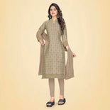 Gray Women's Premium Silk Chiffon College Uniform Salwar Kameez Unstitched Dress Materials Set