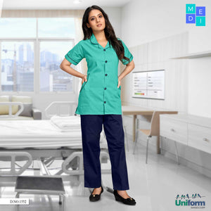 Green And Navy Blue Women’s Hospital Uniform | Clinic Uniforms | Hospital Uniform, 1552